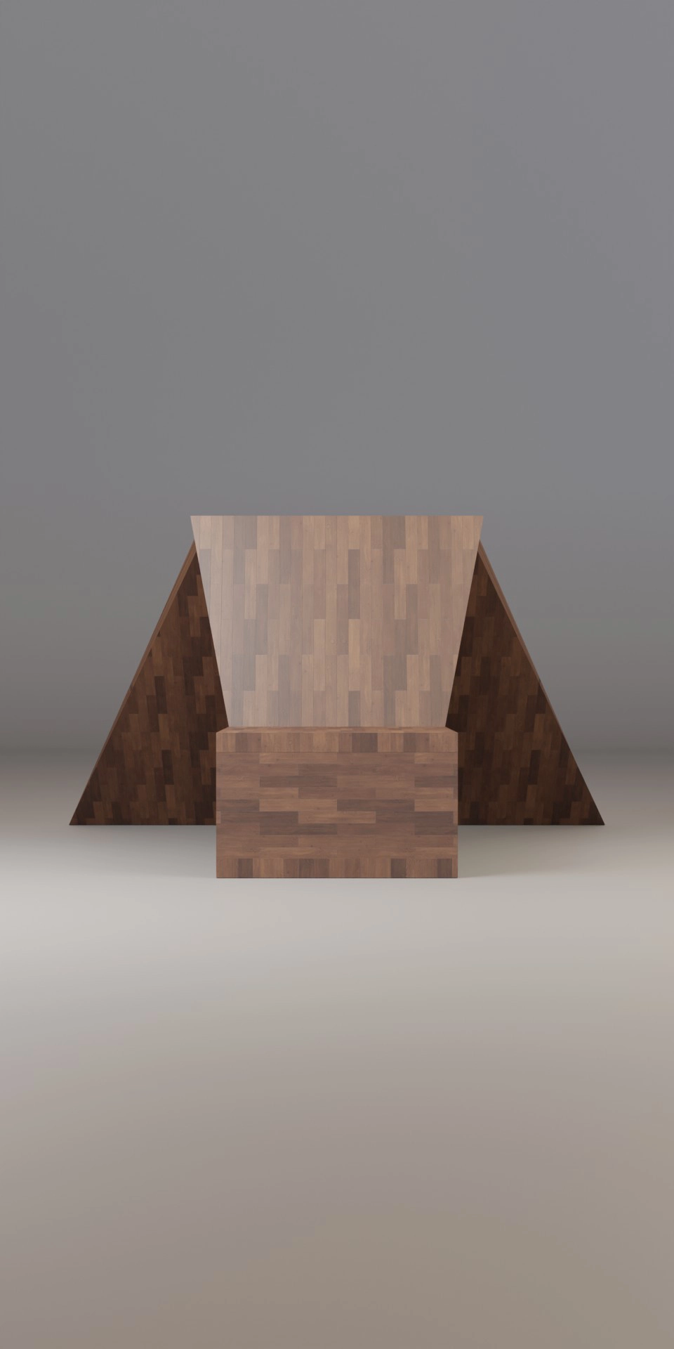 Le repos du héros, fauteuil à cape, noyer massif abouté, H 30 / 80 x P 50 / 142 x L 50 / 70 / 65 / 150 cm, épaisseur 4 cm